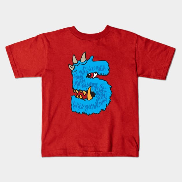 Little Monster Kids 5 years old t-shirt (MLM30) Kids T-Shirt by MyLittleMonstersTees